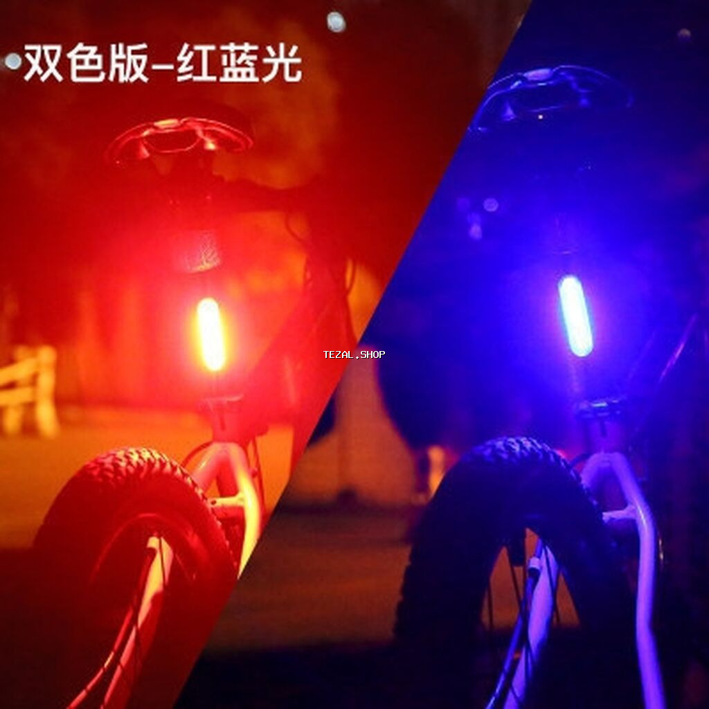 USB ilə şarj olunan velosiped arxa işığı - Yüksək parlaqlıqlı LED/COB - şəkil 2