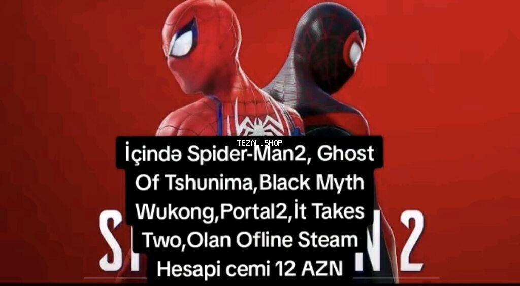 Oflayn Steam hesabı satılır. Hesabın içində olan oyunlar: - Marvel’s