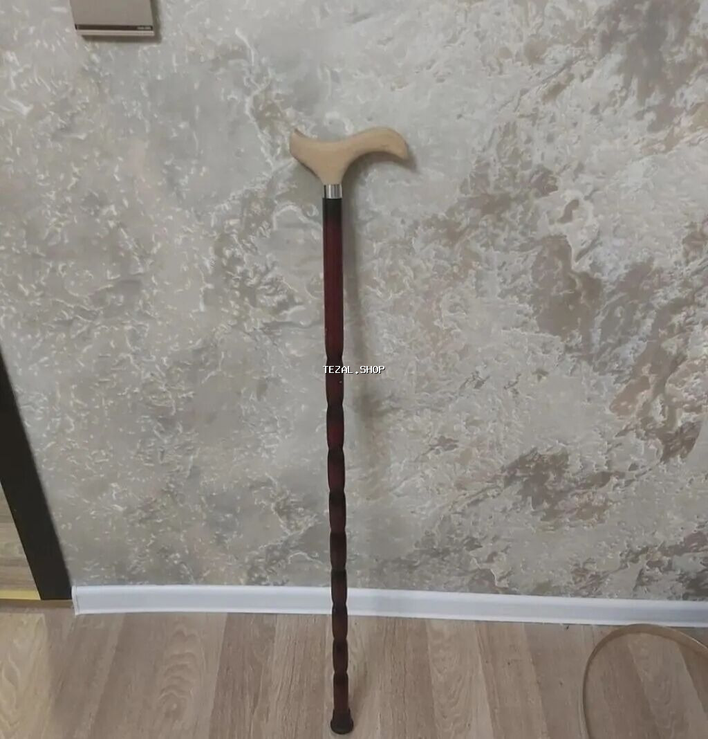 Taxta gəzinti əsası (çəlik) - Material: tam taxta gövdə, təbii açıq