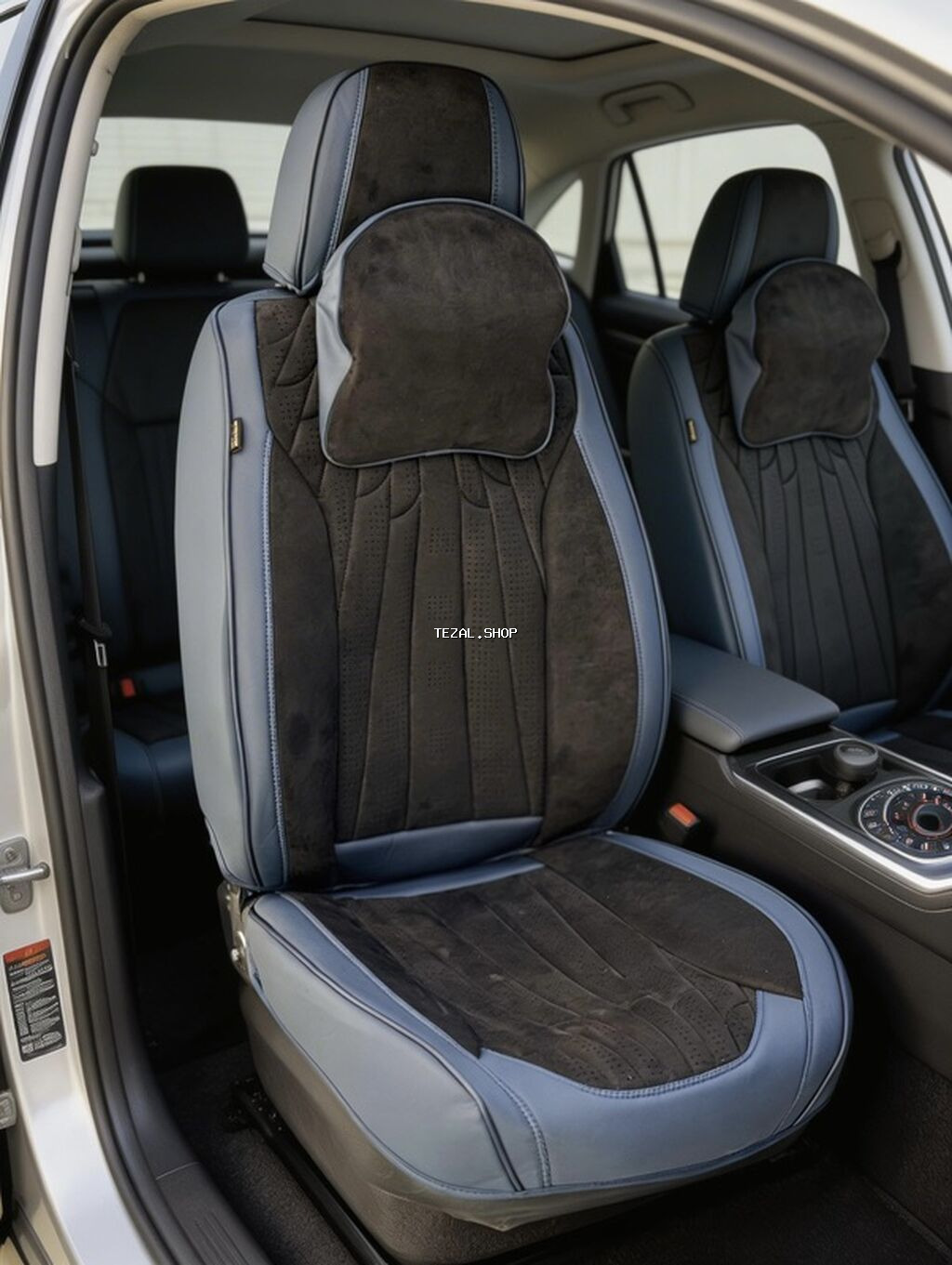 Universal avtomobil oturacaq üzlükləri və boyun yastıqları dəsti - - şəkil 2
