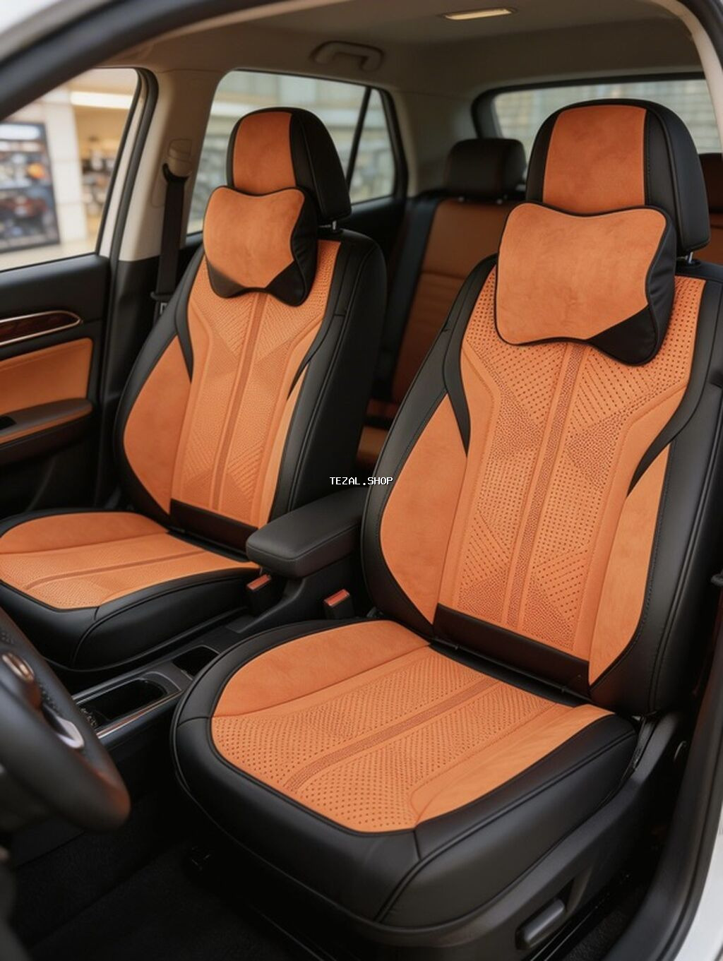 Universal avtomobil oturacaq üzlükləri və boyun yastıqları dəsti - - şəkil 5