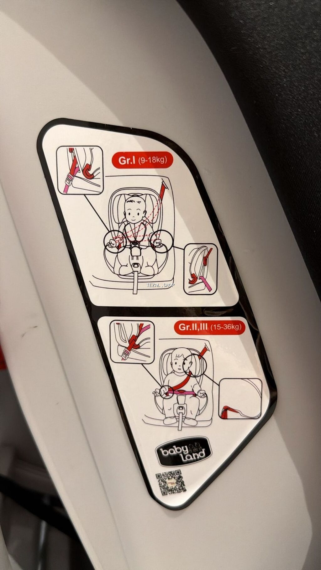 Baby Land uşaq avtomobil oturacağı - 9–36 kq arası uşaqlar üçün - - şəkil 3