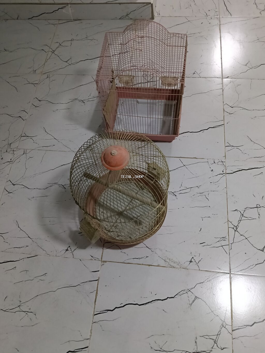 Quş qəfəsləri – 2 ədəd dəst - Model 1: Dairəvi formalı, üst hissəsi