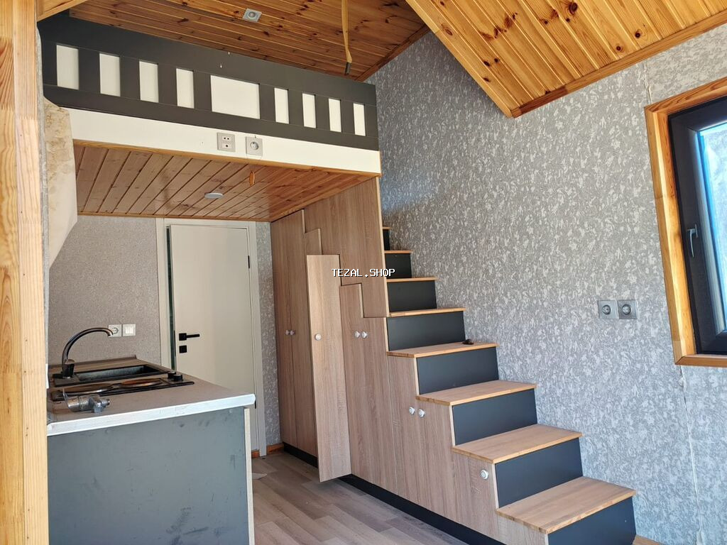 Tiny House – modul tipli yaşayış evi - Müasir dizayn: metal karkas və - şəkil 3