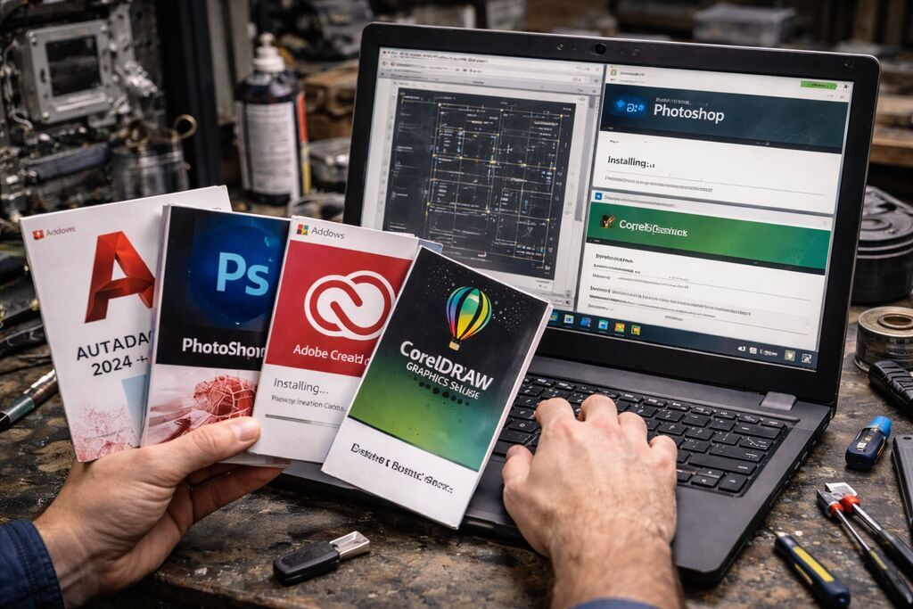 Dizayn və fotoşop proqramlarının ömürlük lisenziyası ilə