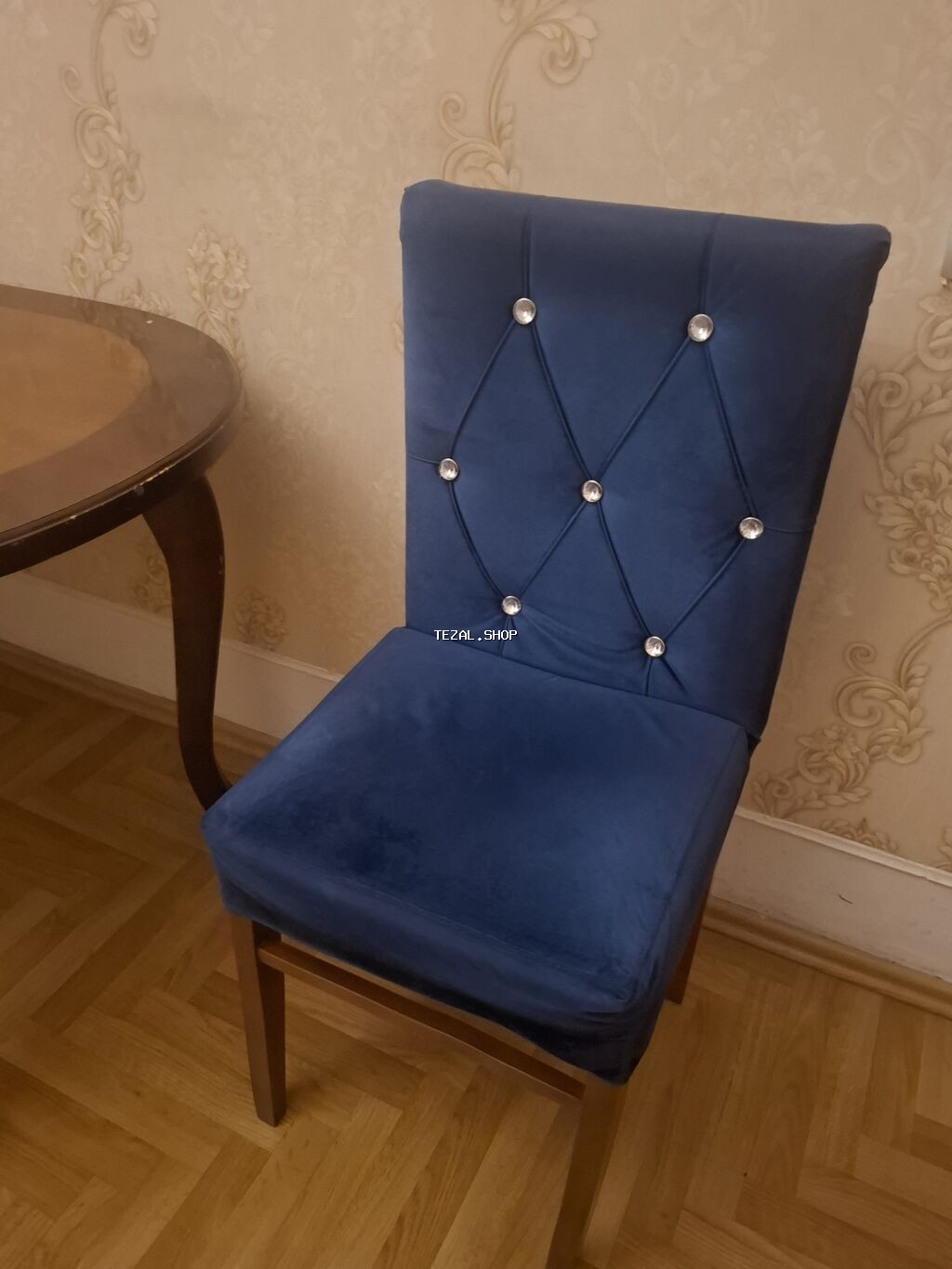 Qonaq otağı üçün, İşlənmiş, Açılan, Oval masa, 6 stul