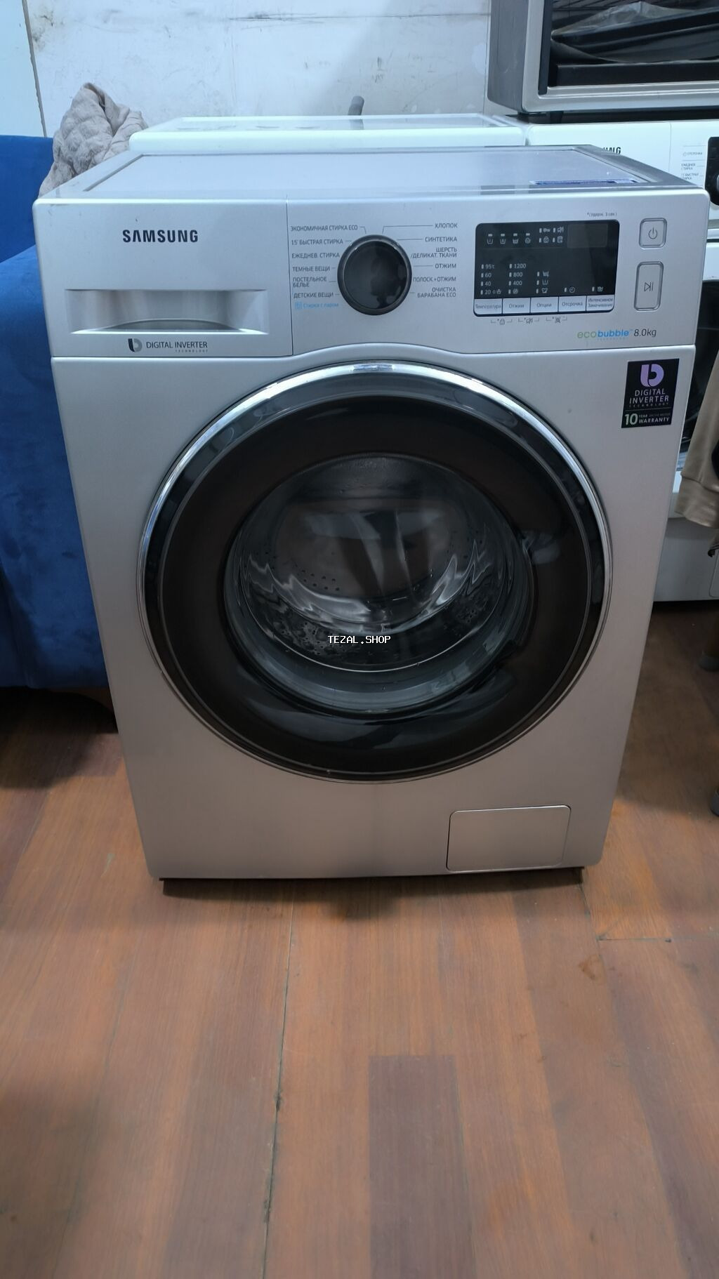 Paltaryuyan maşın Samsung, 8 kq, İşlənmiş, Avtomat, Qurutma var, Kredit yoxdur, Ünvandan götürmə, Ödənişli çatdırılma