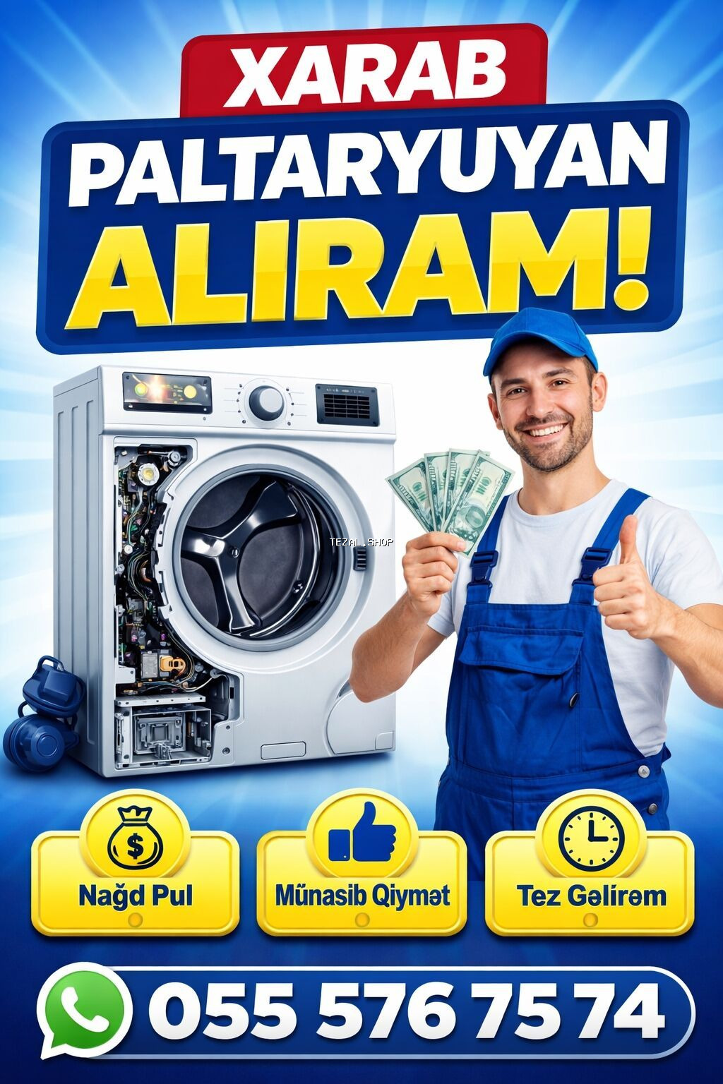 Xarab paltaryuyanların alışı xidməti - Hər model və markadan