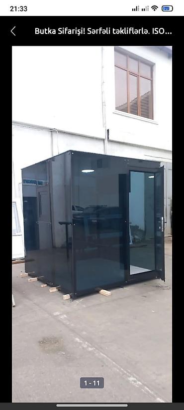 Qara Şüşəli BUTKA 155x200/Kabin / Kiosk – Hazır 💼 Satış • Ofis • - şəkil 5