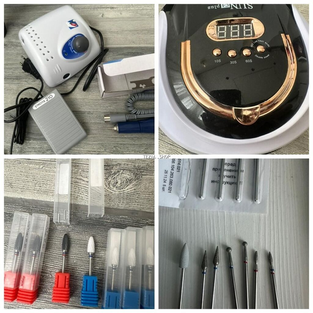 Manikür-pedikür üçün peşəkar dəst Komplekt: - Strong 210 mikromotor