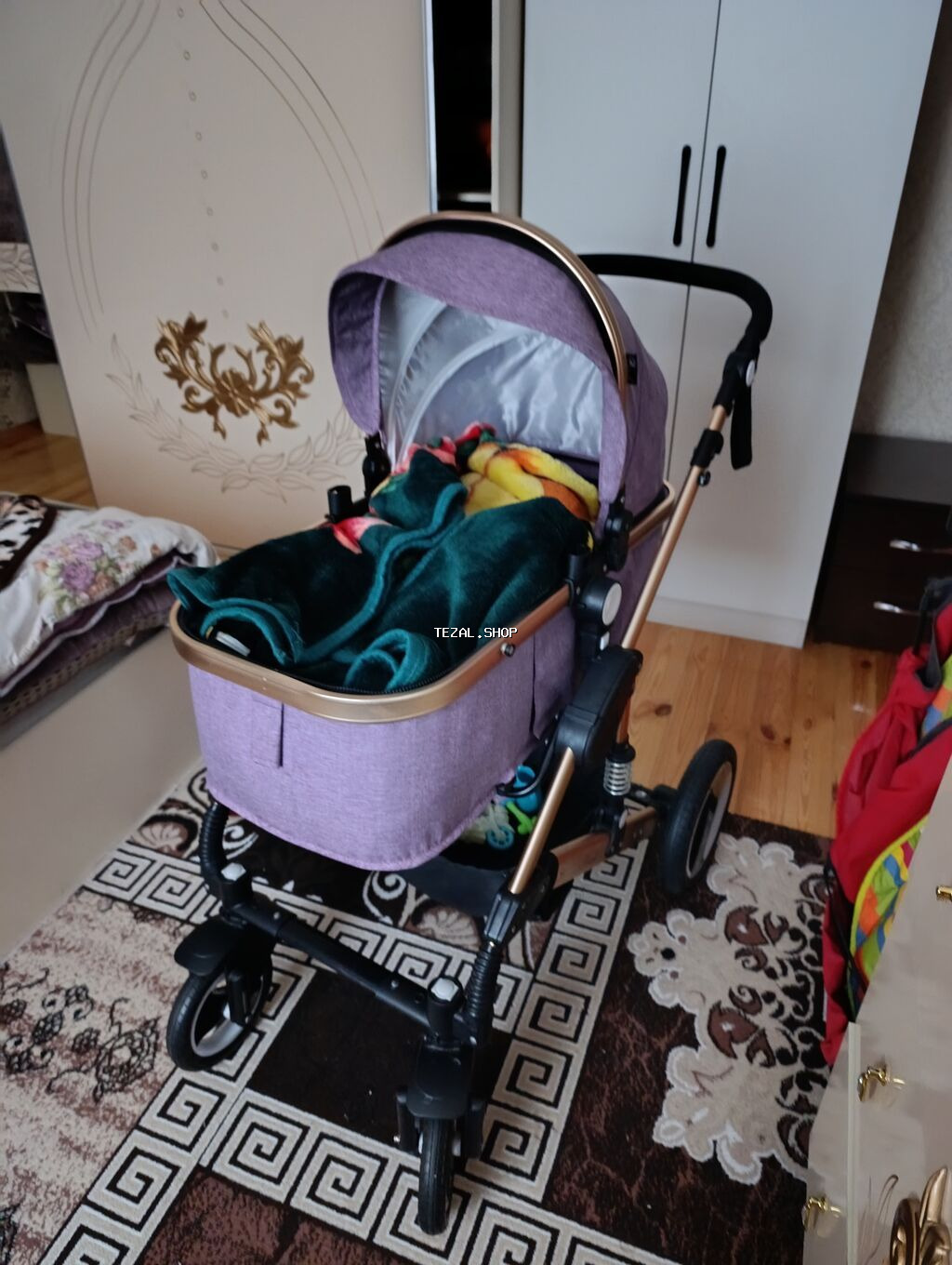 Çıxarıla bilən beşikli araba, Yeni, Yaş: 1-6 ay