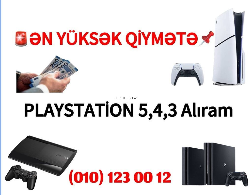 PlayStation konsollarının alışı xidmətı. Aşağıdakı modellər qəbul
