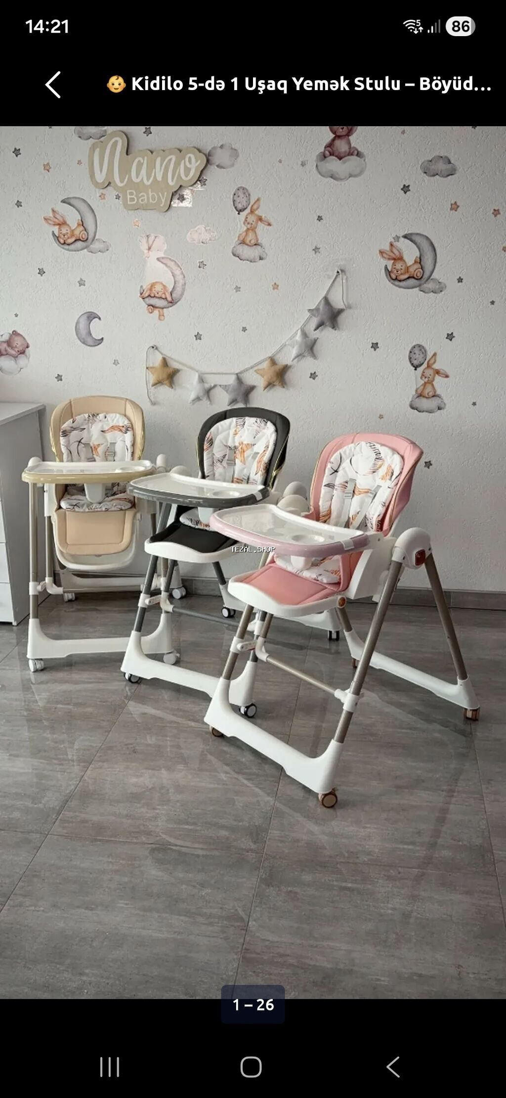 - Hündürlüyü tənzimlənən konstruksiya: böyüdükcə uyğunlaşdırmaq