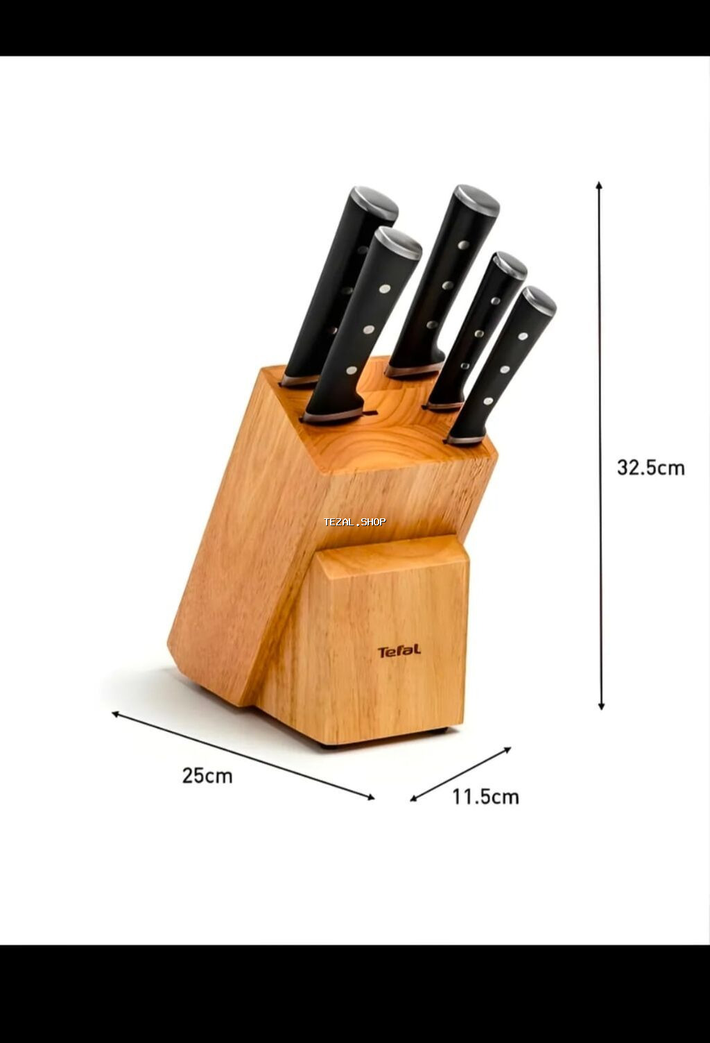 Tefal bıçaq dəsti – Ice Force Technology - Set: 5 ədəd bıçaq + taxta