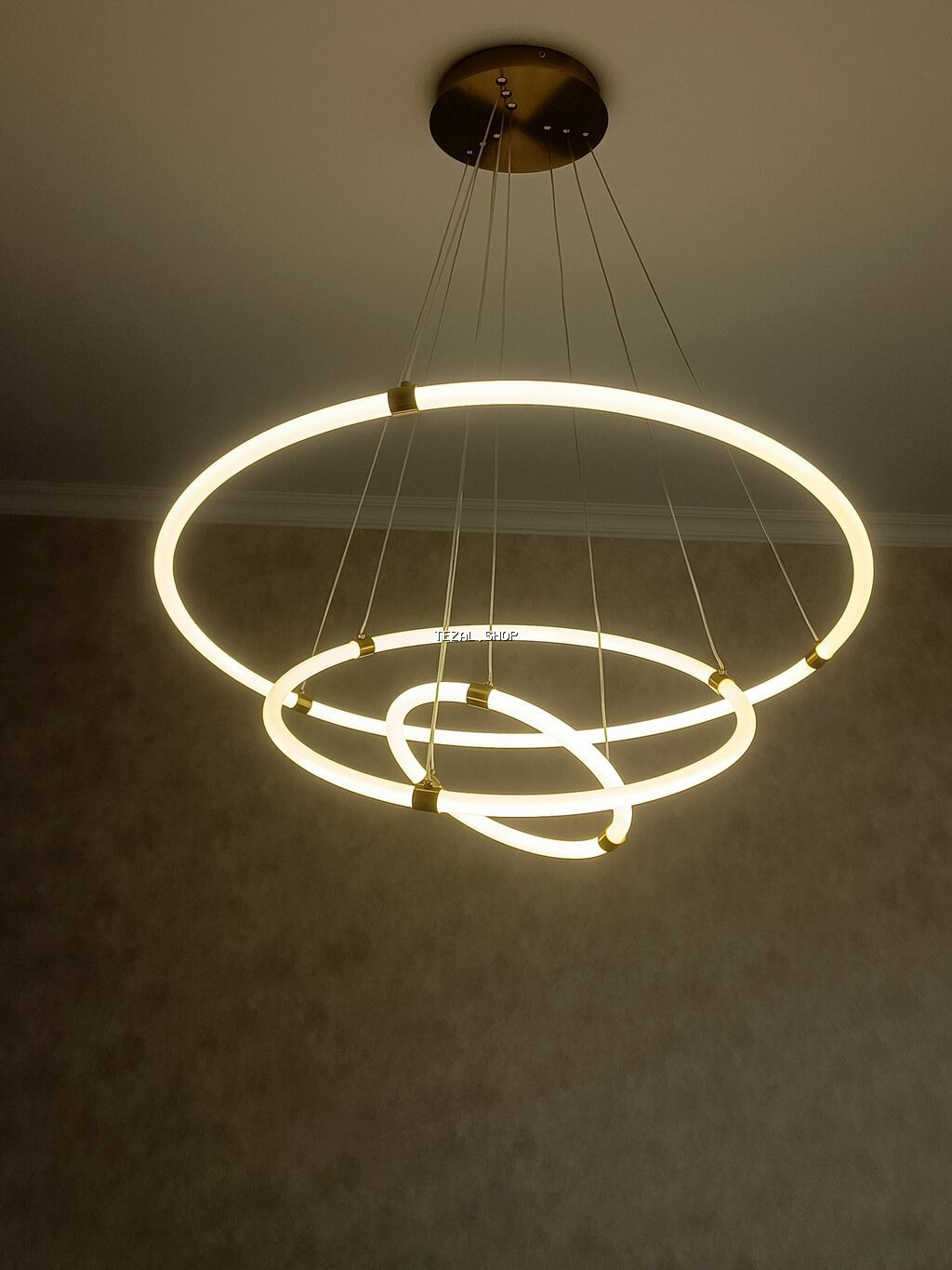 Led Çılçıraq, 3 lampa, Metal