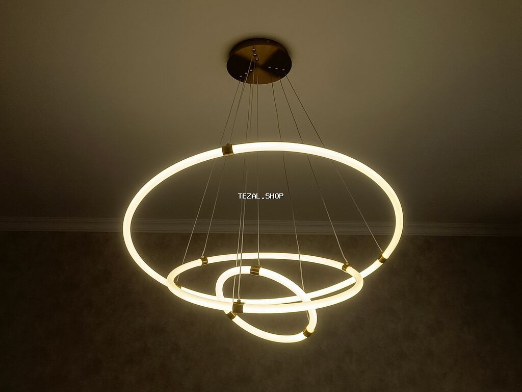 Led Çılçıraq, 3 lampa, Metal - şəkil 2