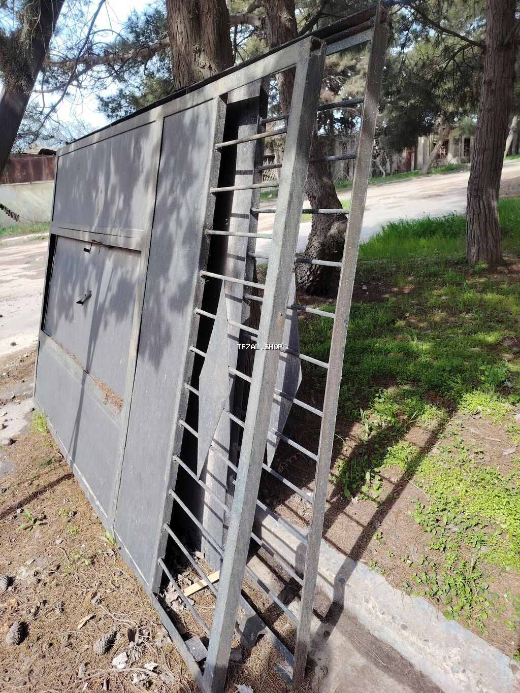 Dəmir darvaza paneli - Material: qalın metal/dəmir konstruksiya - Tək - şəkil 3