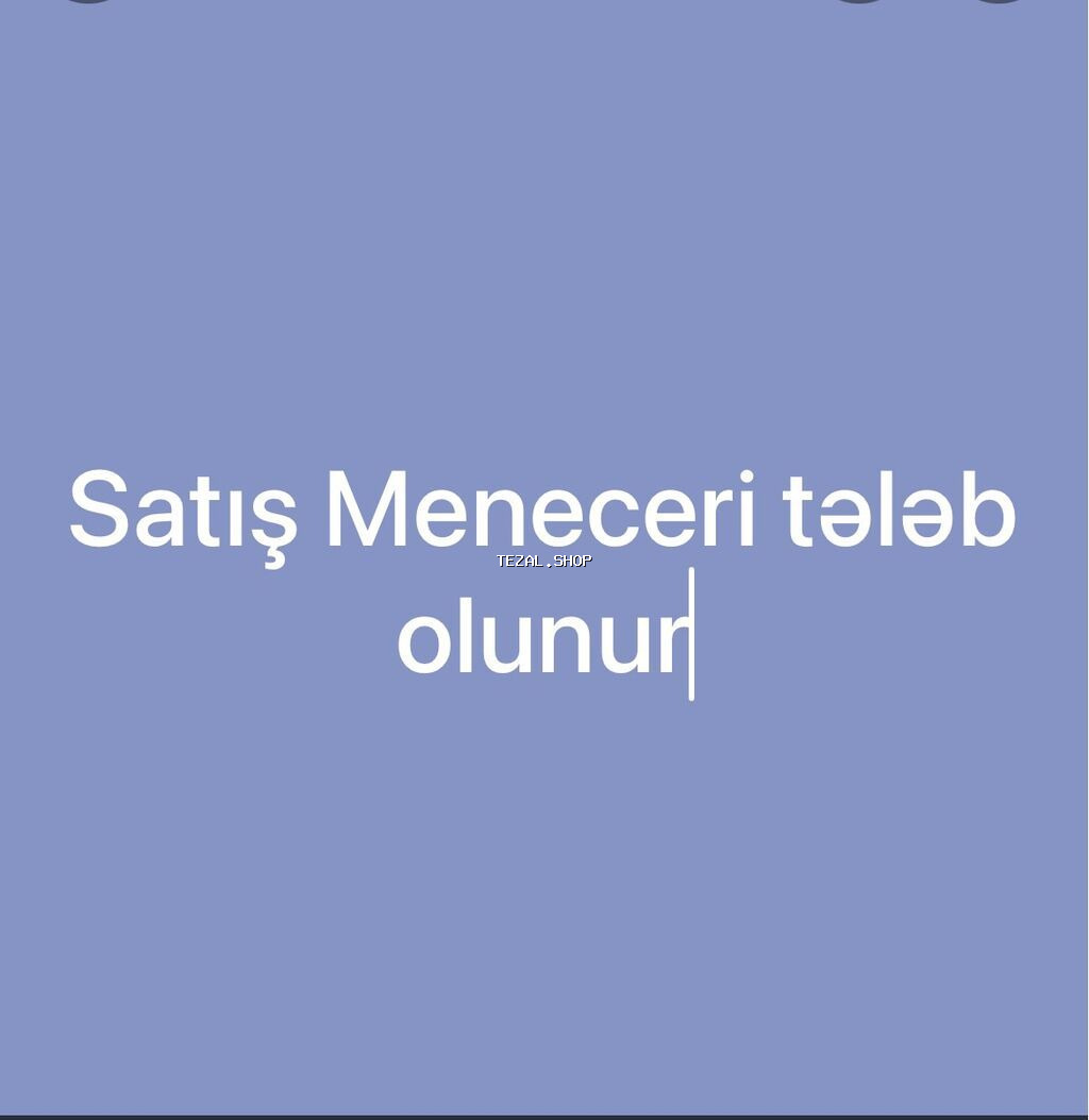 Satış meneceri tələb olunur, Yalnız qadınlar üçün, 18-29 yaş, Təcrübəsiz, Aylıq ödəniş