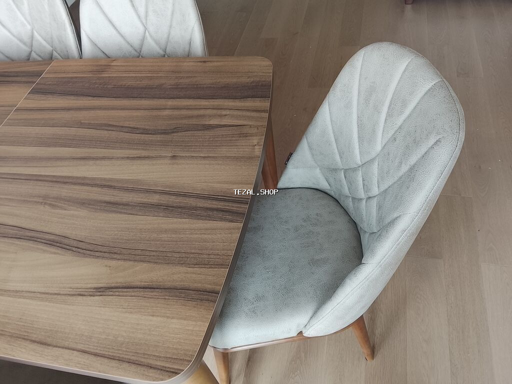 Mətbəx üçün, Yeni, Açılan, Dördbucaq masa, 6 stul - şəkil 2