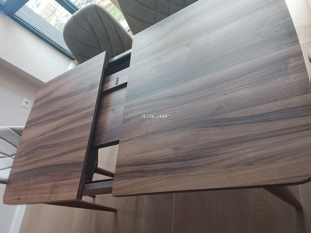 Mətbəx üçün, Yeni, Açılan, Dördbucaq masa, 6 stul - şəkil 3