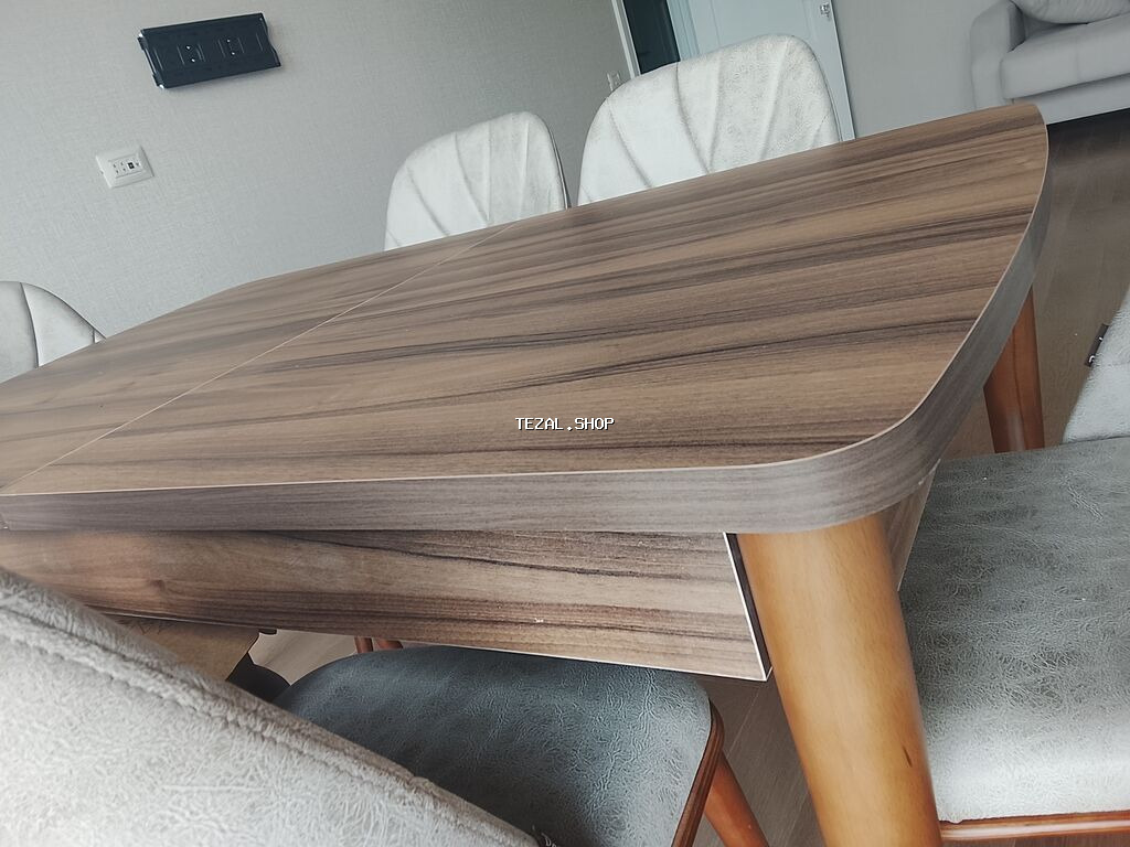 Mətbəx üçün, Yeni, Açılan, Dördbucaq masa, 6 stul - şəkil 4