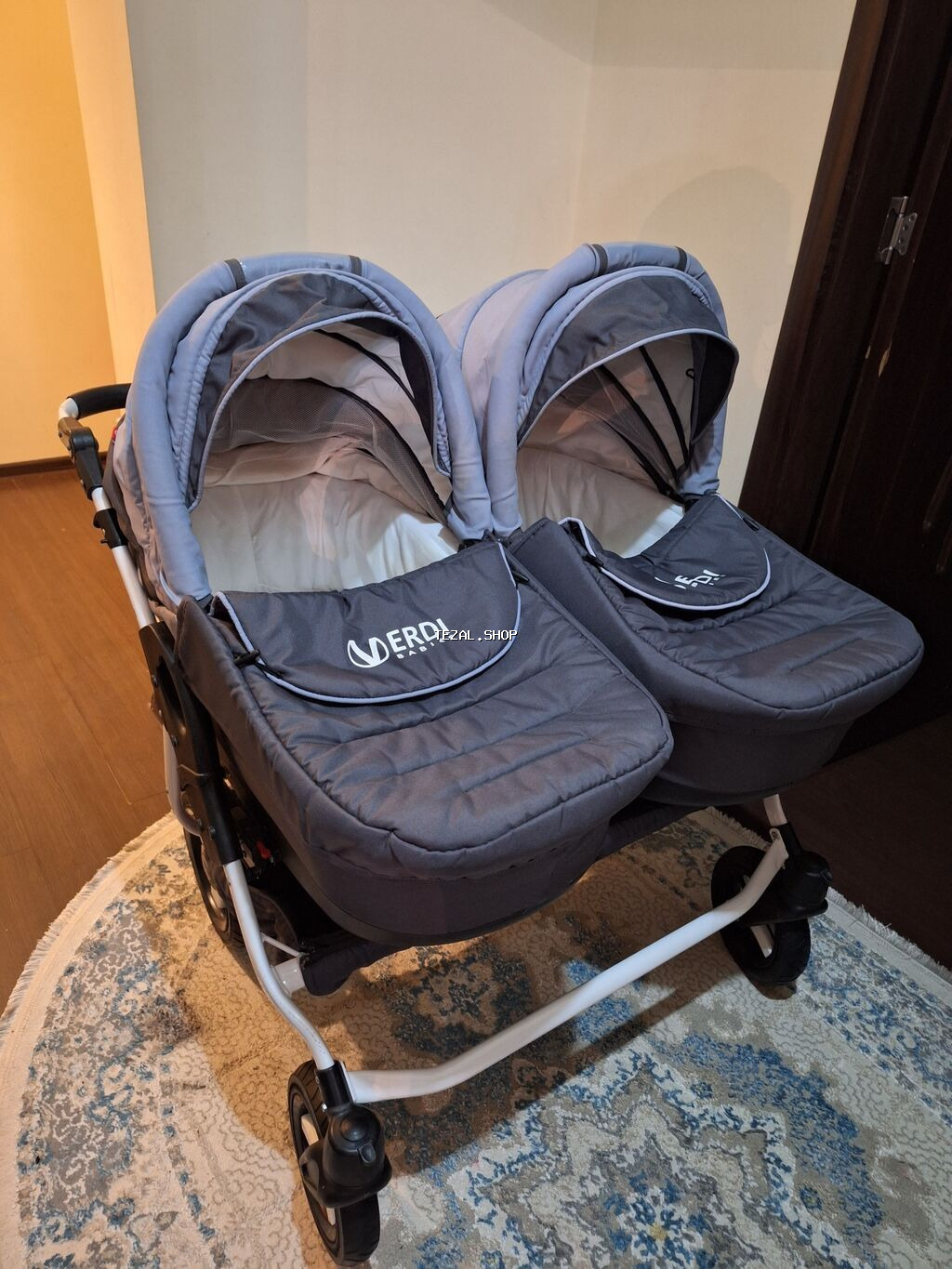 Əkizlər üçün araba, Yaş: <1 ay - şəkil 2