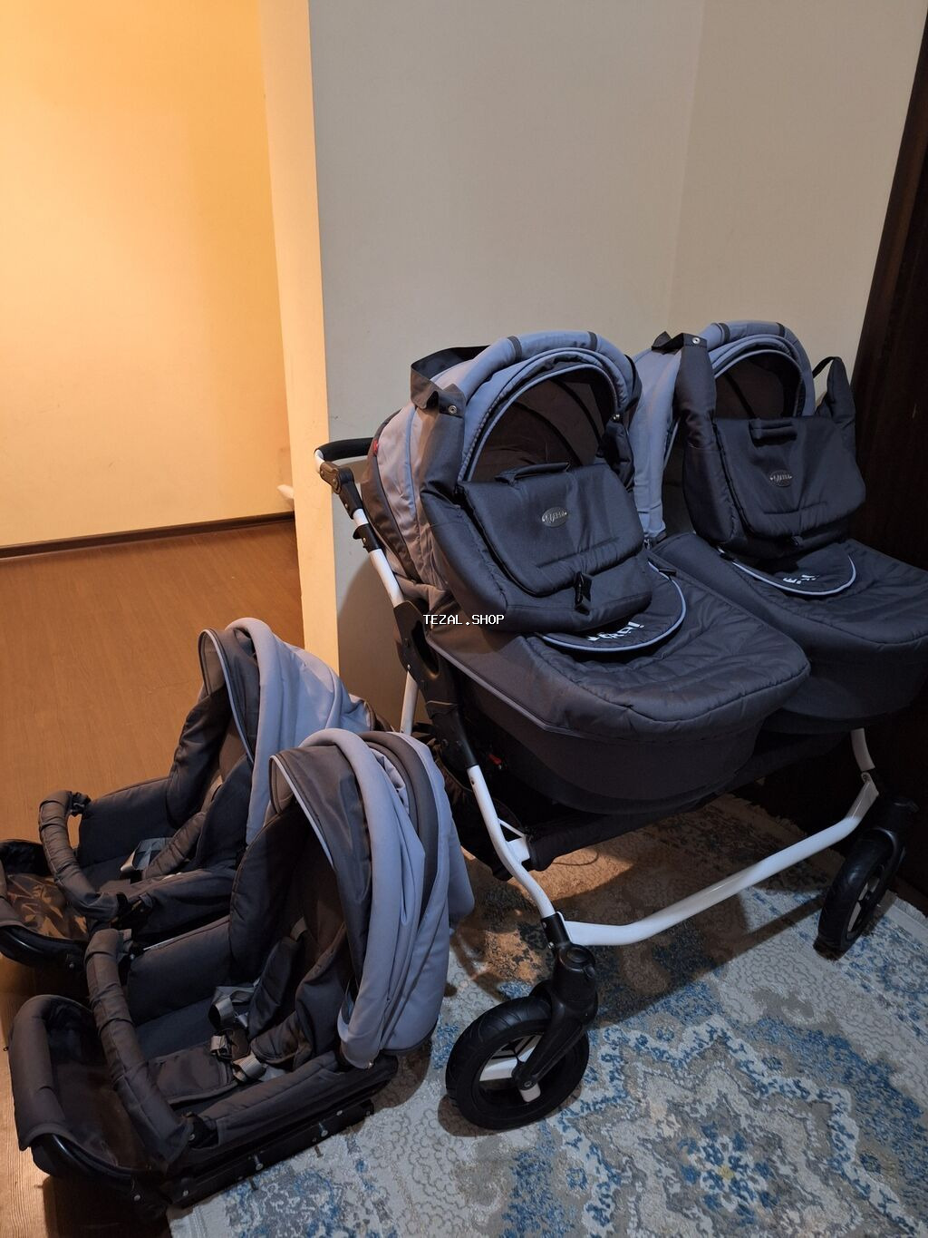 Əkizlər üçün araba, Yaş: <1 ay - şəkil 5