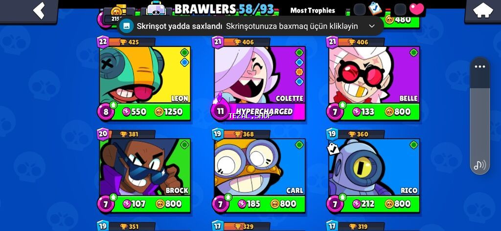 Brawl Stars hesabı – yüksək inkişaflı və zəngin məzmunlu - Ümumi - şəkil 3