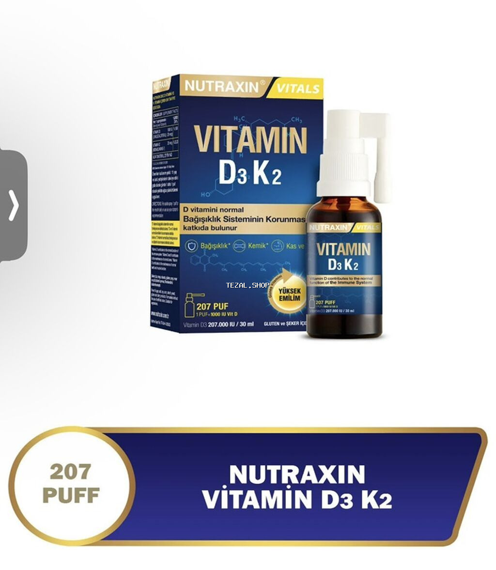 Vitamin D3 K2 Yenidir bağlı şəkildə 207püskürtmə Qiymət: 10AZN Bu