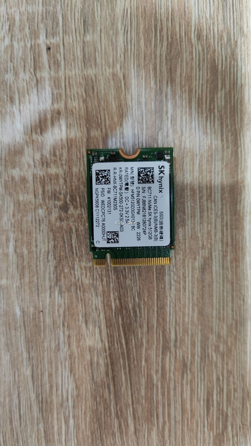 SK hynix BC711 NVMe SSD ​⚡ Brend: SK hynix ​💾 Tutum: 512 GB ​🚀