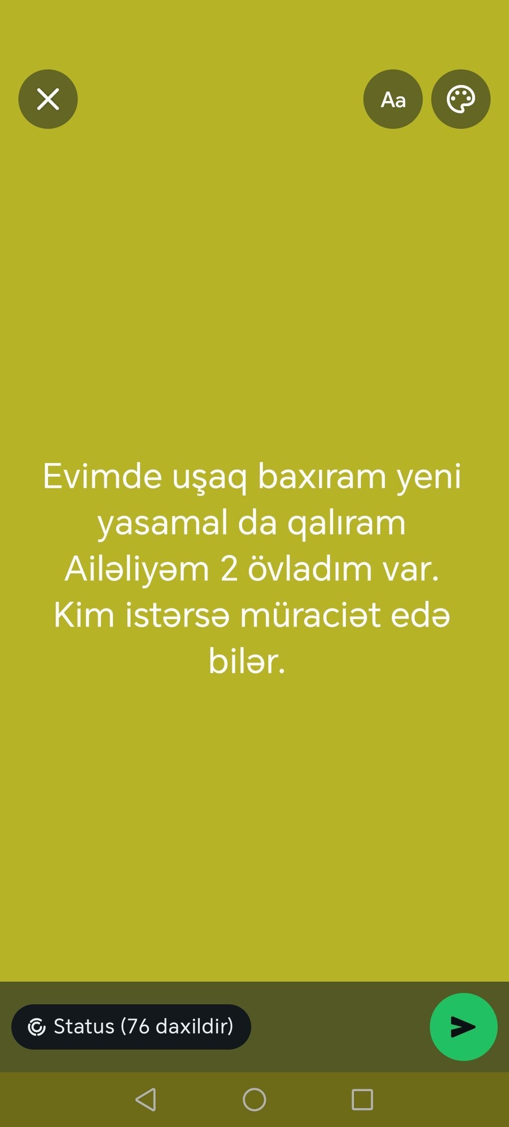 Uşaq baxımı xidməti – Yasamal - Ev şəraitində gündüz uşaq baxımı və