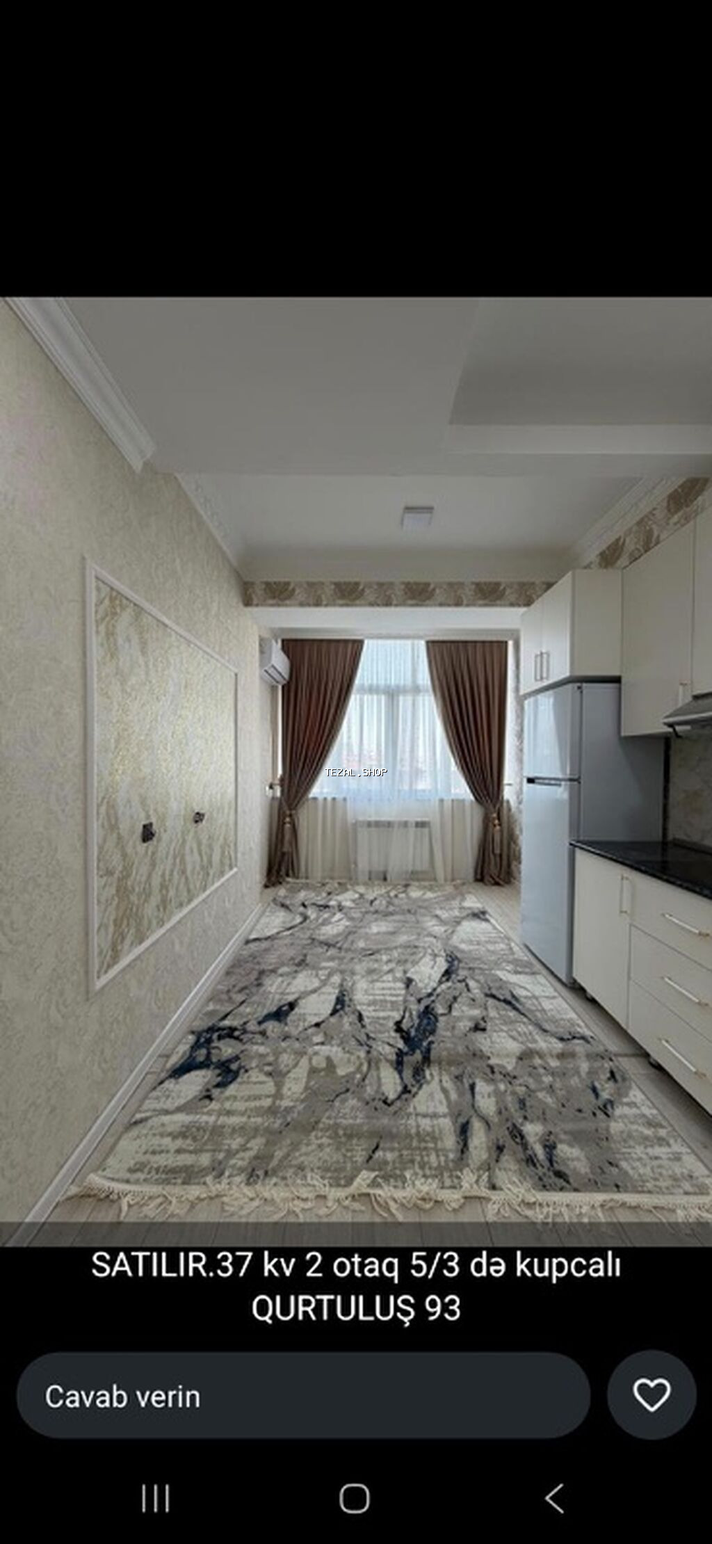 Masazır, 2 otaqlı, Yeni tikili, m. Avtovağzal, 37 kv. m - şəkil 3