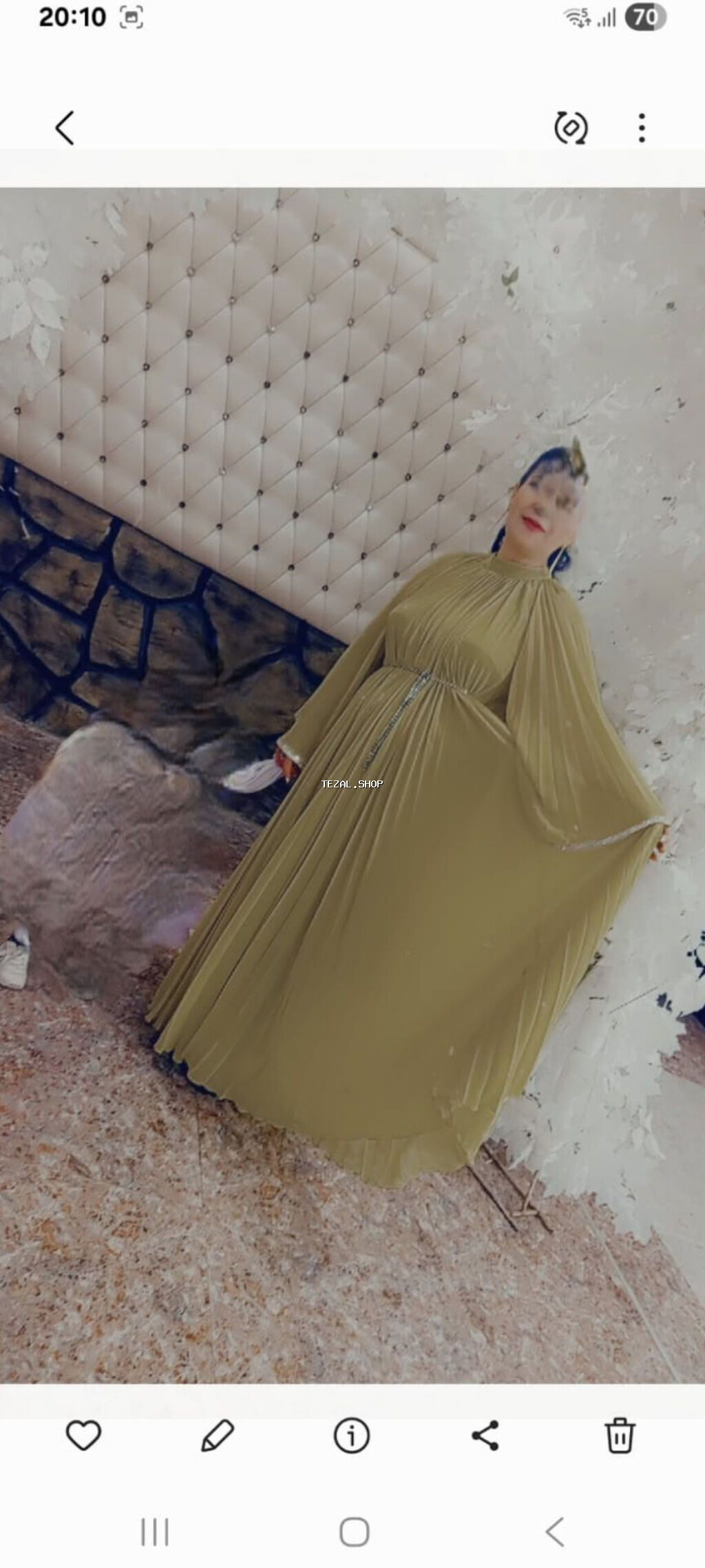 Məhsul: Qadın ziyafət/gecə geyimi - Rəng: limon-sarı - Model - şəkil 3