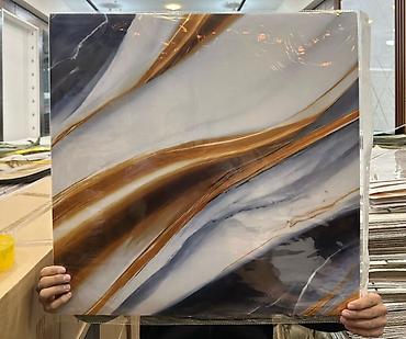 Mərmər effekti verən PVC divar panelləri. 1.Arxası özü - şəkil 4