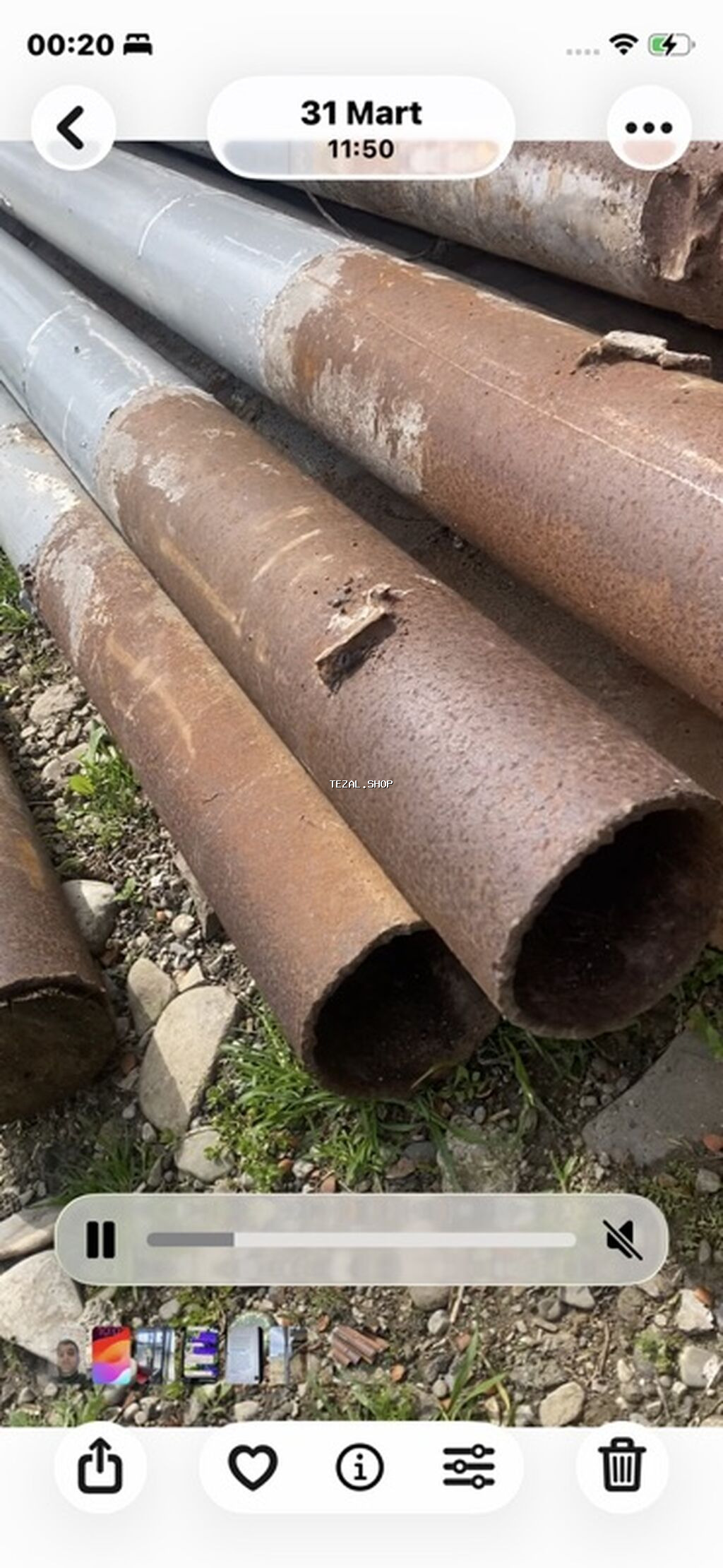 Boru Qofrasız, Dəmir, 110 mm, İşlənmiş