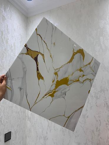 Mərmər effekti verən PVC divar panelləri. 1.Arxası özü - şəkil 2
