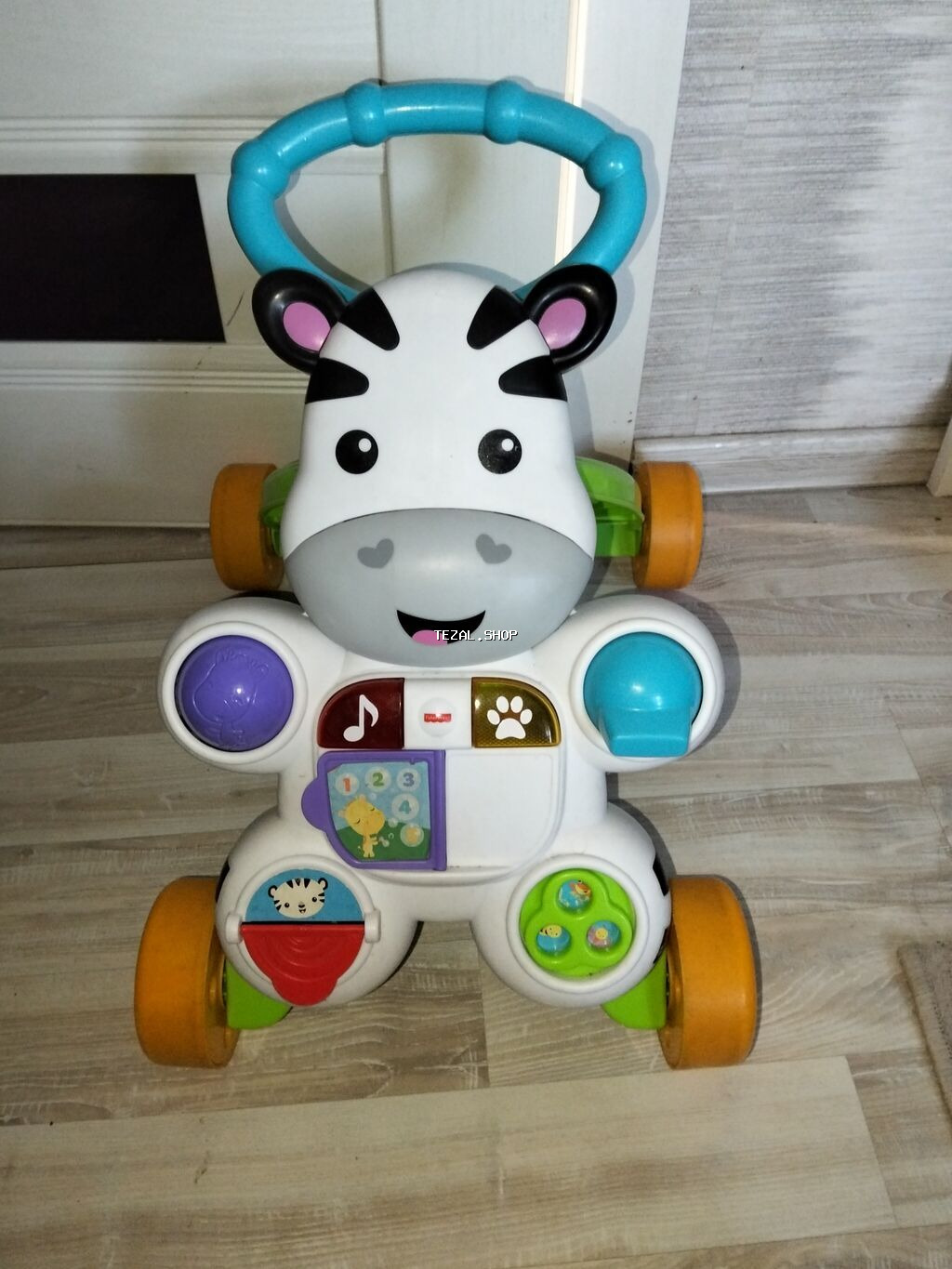 Uşaq üçün zebra şəkilli yürütmə arabası və interaktiv fəaliyyət