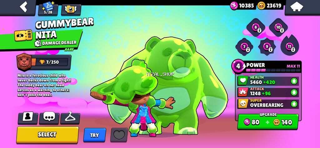 Brawl Stars oyun hesabı - Kupa: 1065 - Brawl Pass səviyyəsi: 15 - - şəkil 5