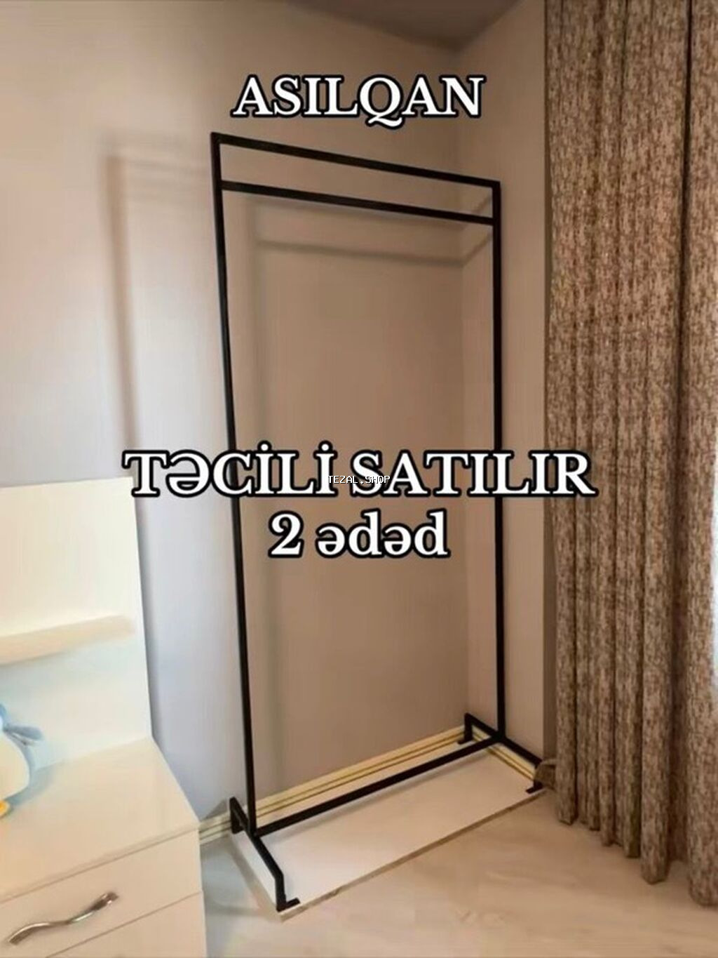 Məhsul: metal asılqan (2 ədəd) - Minimalist dizaynlı, sərt metal