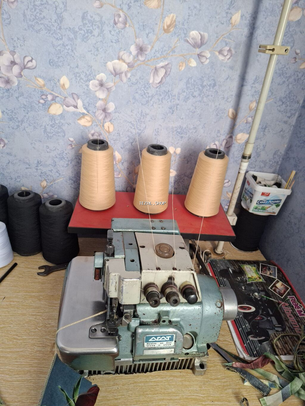 Tikiş maşını İşlənmiş,Overlok, 3 saplı, Ünvandan götürmə