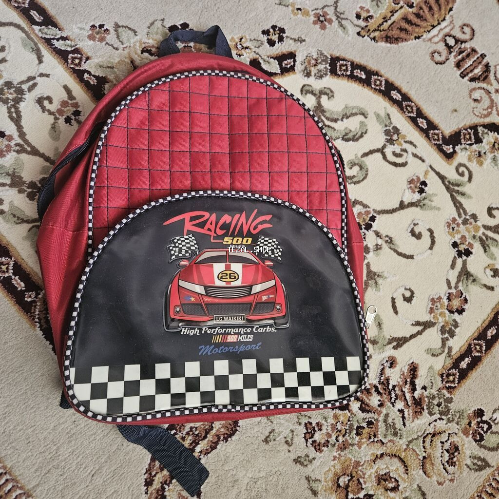 Uşaq bel çantası – “Racing 500 Miles” temalı - Rəng: qırmızı (ön