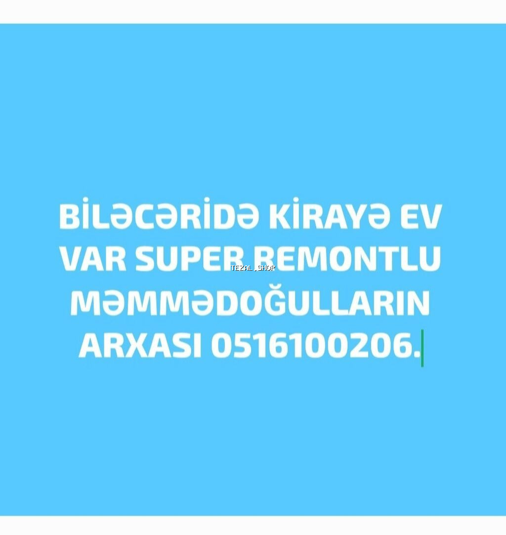 Kirayə mənzil – Biləcəri - Yer: Biləcəri, Məmmədoğulların arxası -