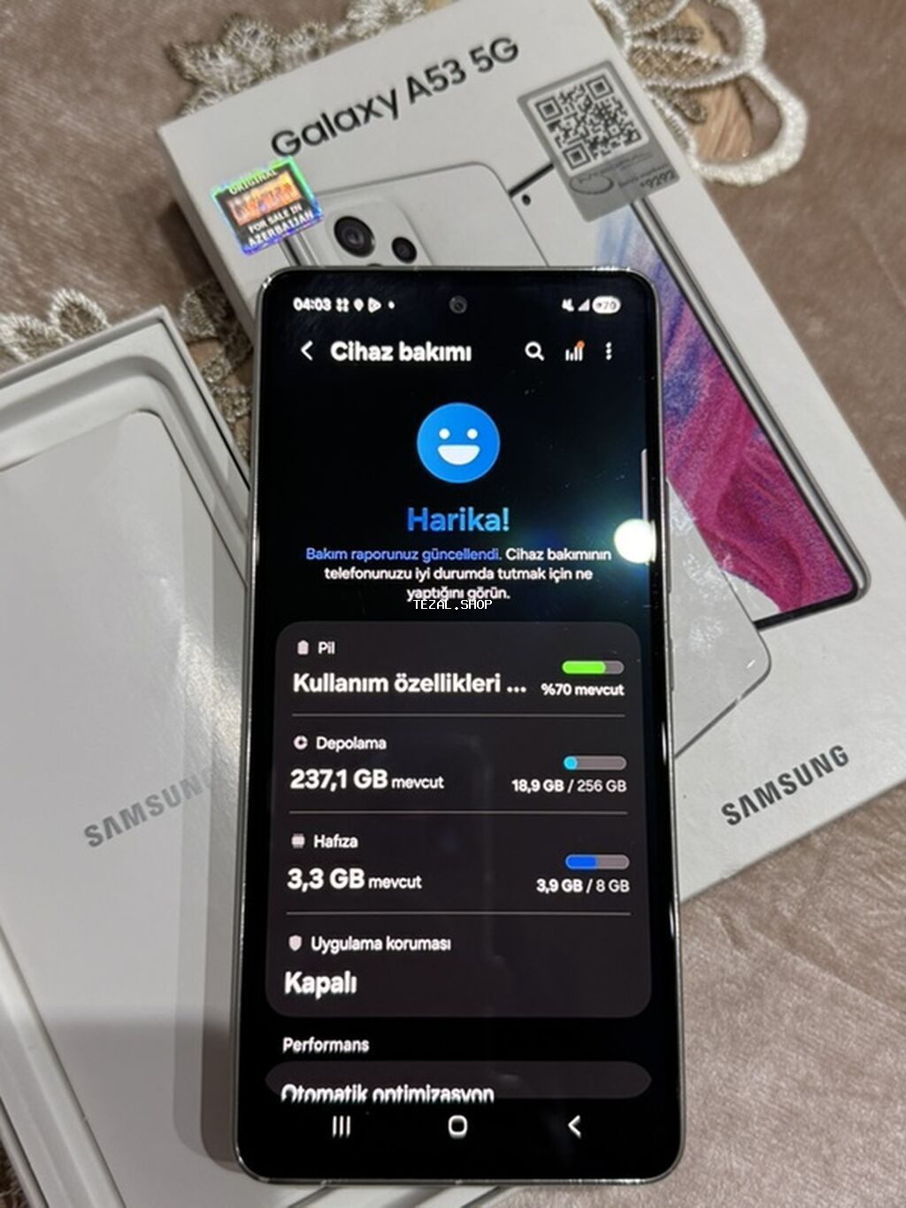 Samsung Galaxy A53 5G, 256 GB, rəng - Ağ, İki sim kartlı - şəkil 4