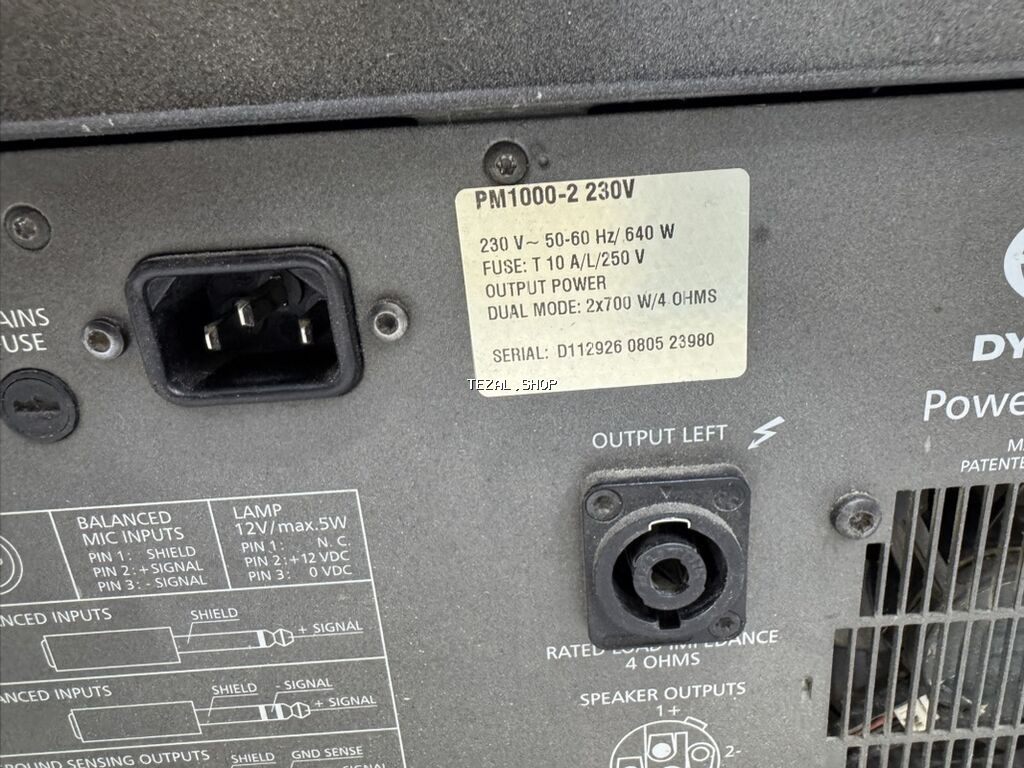 Dynacord PowerMate 1000 (PM1000-2, 230V) — Alman istehsalı - şəkil 3