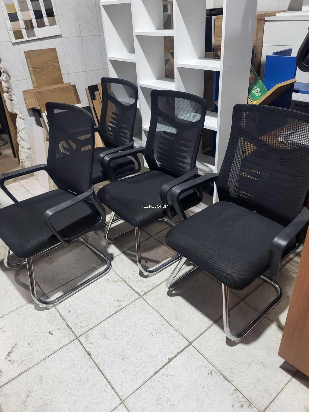 Ofis ziyarətçi/kürsüləri – mesh arxa dayaqlı - Model: sabit skeletli