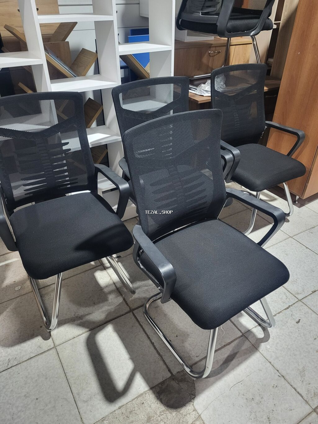 Ofis ziyarətçi/kürsüləri – mesh arxa dayaqlı - Model: sabit skeletli - şəkil 2