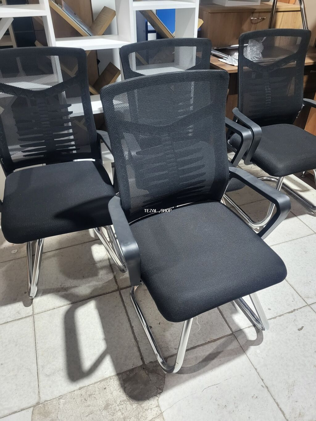 Ofis ziyarətçi/kürsüləri – mesh arxa dayaqlı - Model: sabit skeletli - şəkil 3