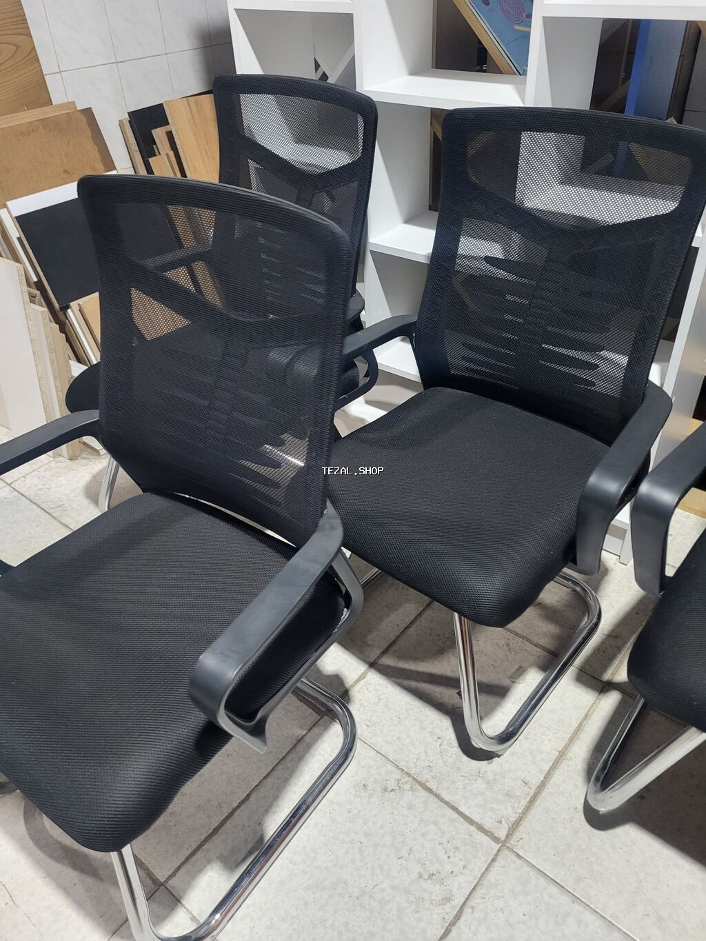 Ofis ziyarətçi/kürsüləri – mesh arxa dayaqlı - Model: sabit skeletli - şəkil 5