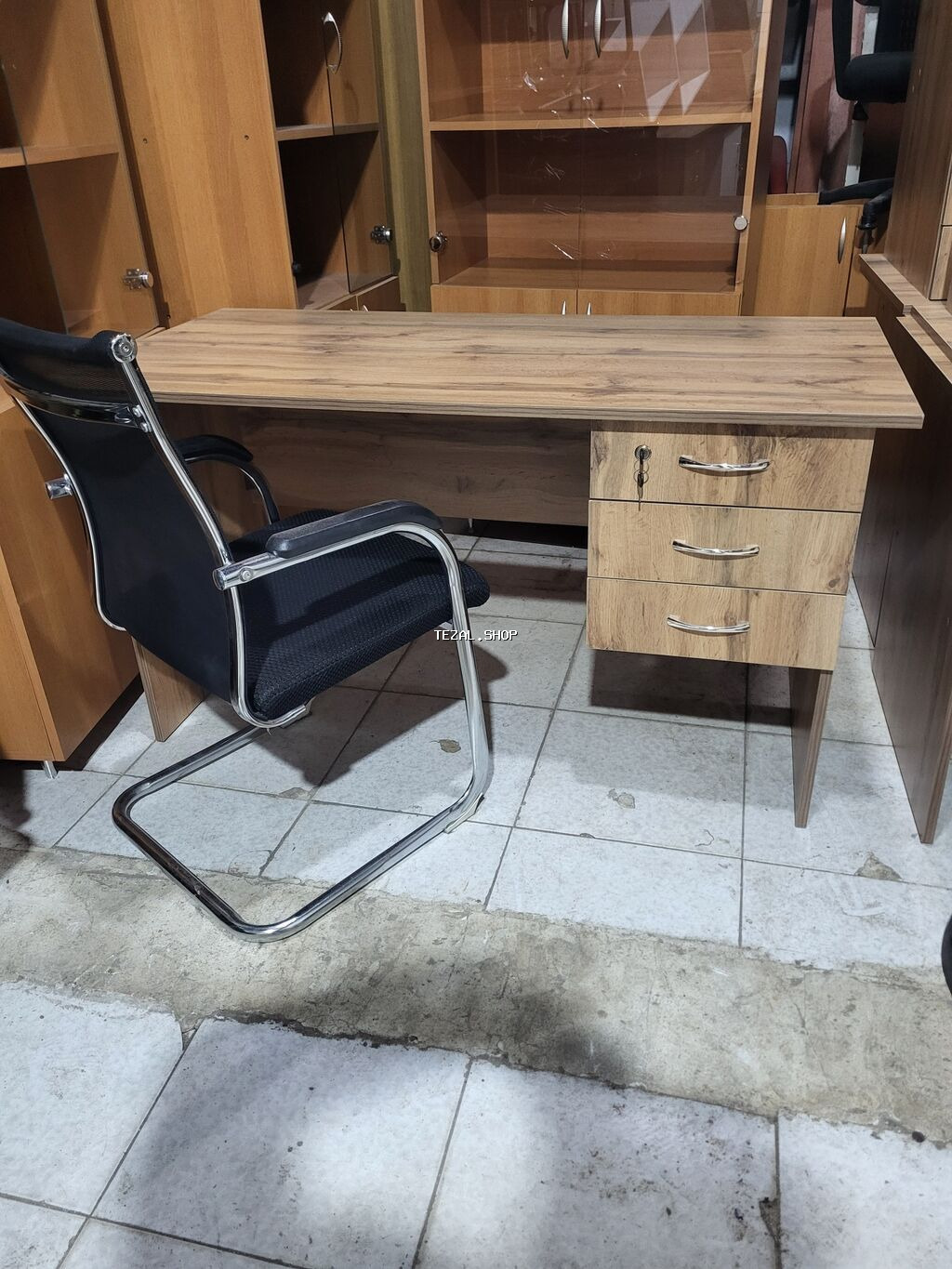 Ofis/iş masası – təbii ağac teksturasında - Material - şəkil 5