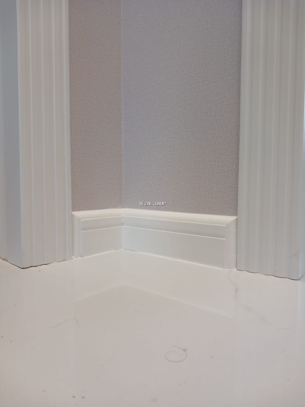 MDF plintus – daxili interyer üçün hazır boyalı döşəmə bordürü - - şəkil 2